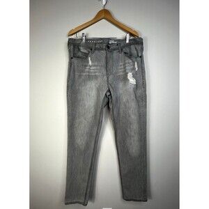 Sean John Jeans Mercer Slim Fit Straight Leg Men's Sz 36 Distressed Gray VTG Y2K